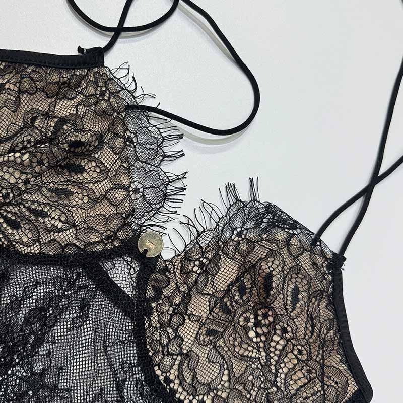 Кружевная летняя прозрачная майка с глубоким вырезом и V-образным вырезом, камзол