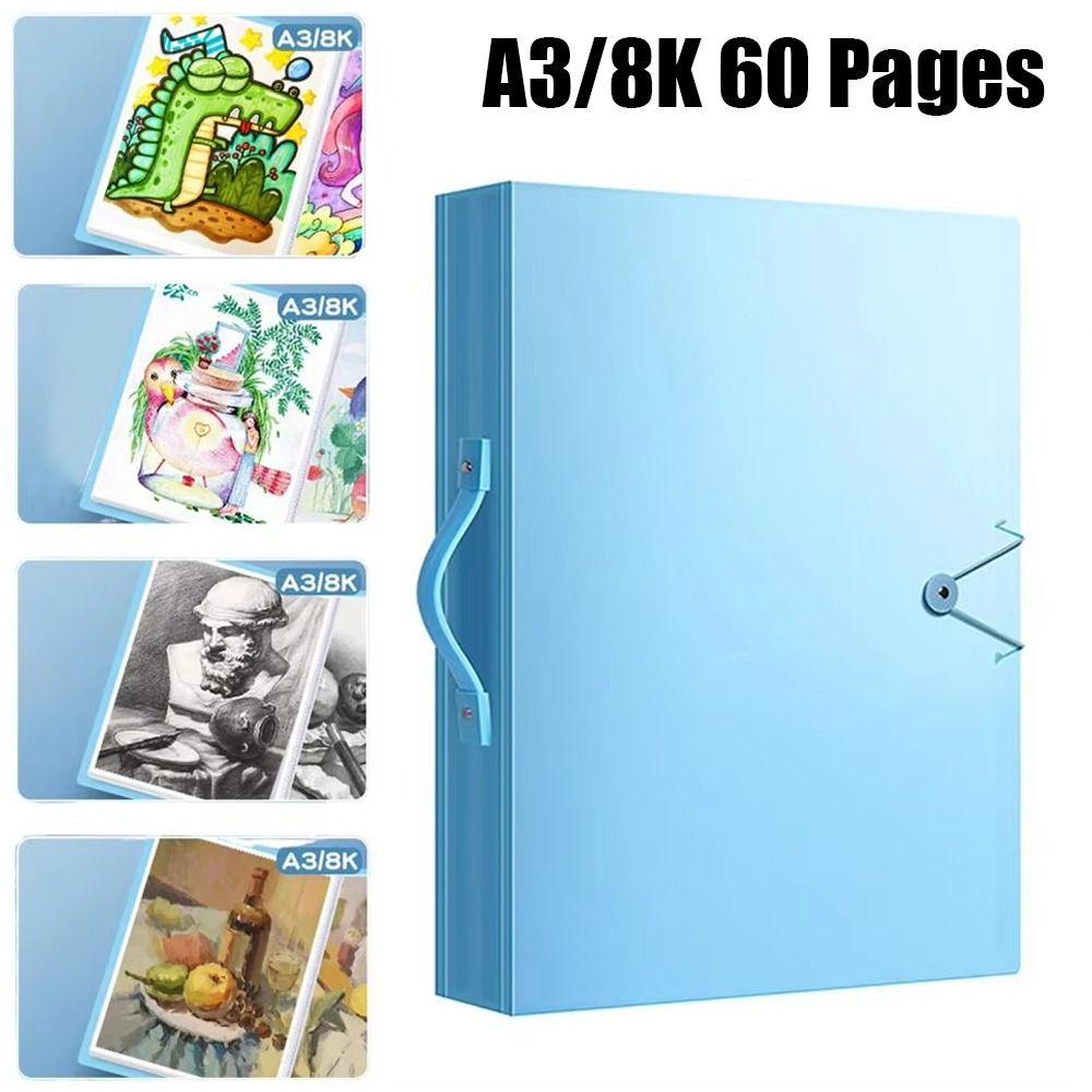 1Pcs A3/8K Photo Album Folder Diamond Painting Stationery Tool Presentation Portfolio School Office