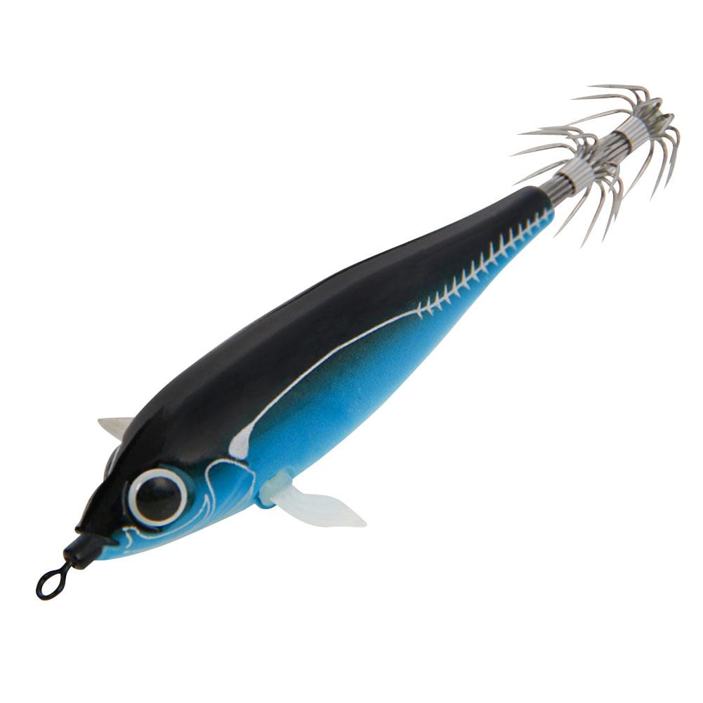83mm Luminous Squid Lure Night Fishing Lamp Hook Double Hook Cuttlefish Attracting Lure Fish Shaped for Saltwater Freshwater