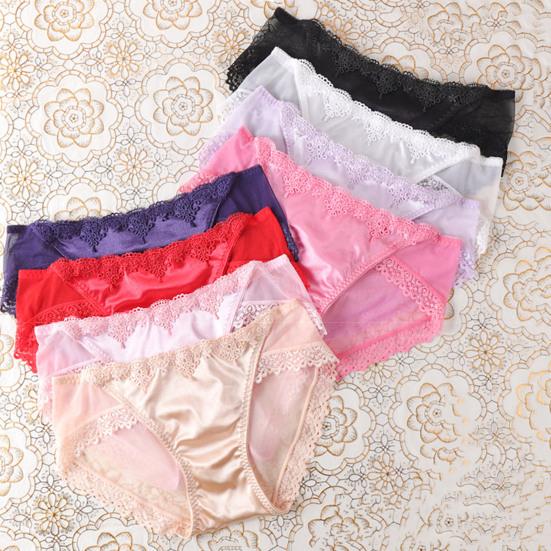 Women Briefs Trendy Sexy Perspective Thin Comfortable Inside Wearing Nylon Lace Stitching Ladies Briefs Sleeping Accessories