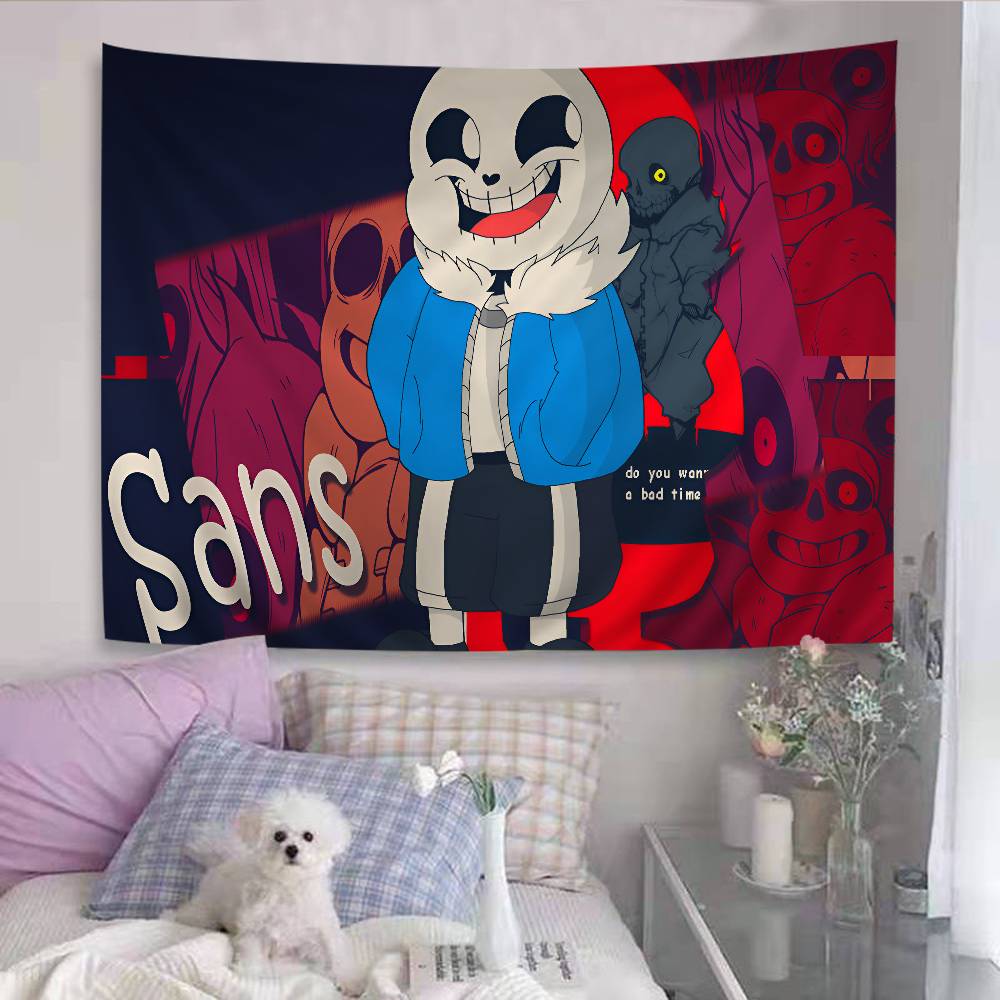 Undertale Красочный Гобелен Настенный Подвесной Хиппи Цветочный Настенный Ковер Декор для Комнаты в Общежитии Настенное Искусство Декор