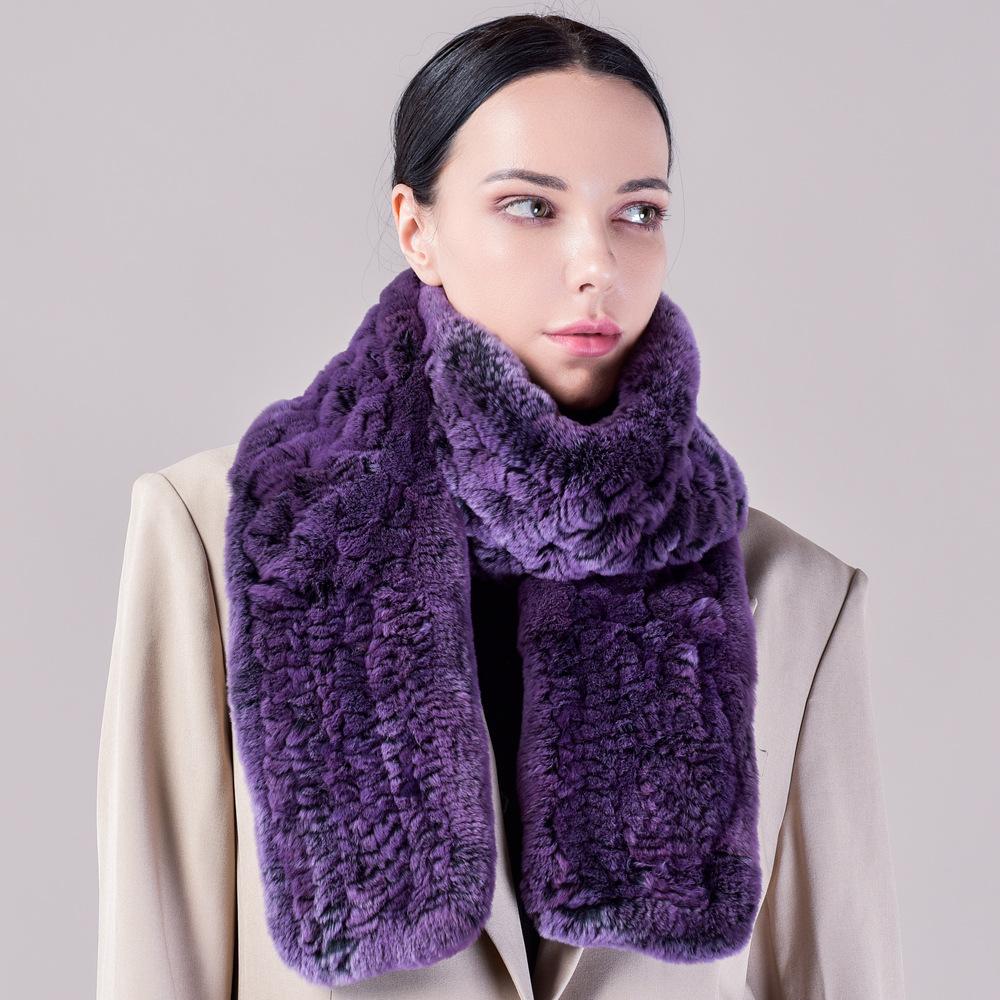 Длинный вязаный плюшевый шарф для тепла и объема, универсальный для женщин зимой