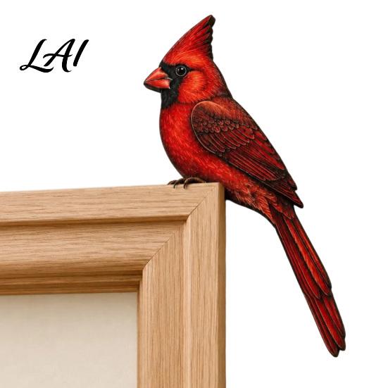 Home Office Shelf Decoration Wooden Bird Adorable Shape Decor Door Topper Corner Statue Handcrafted Wood Decor Sign
