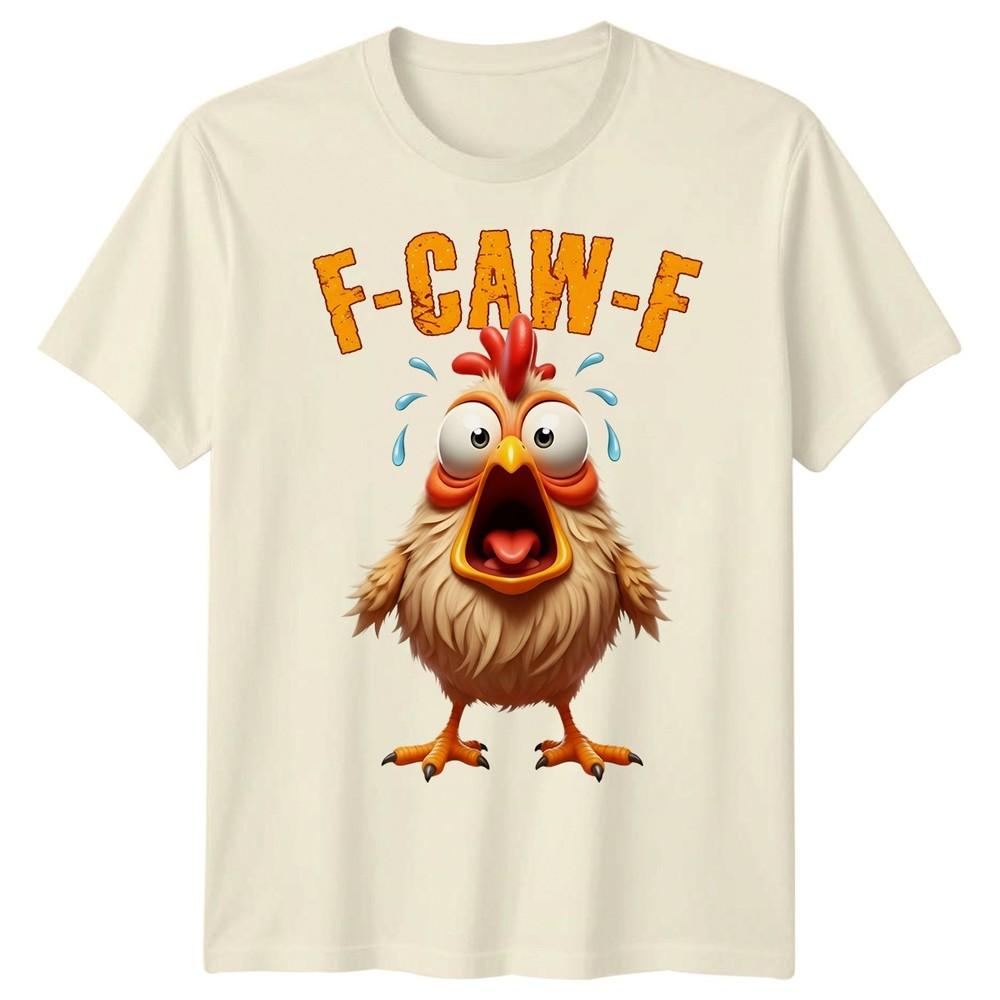F-CAW-F Саркастичная футболка с мемом про курицу Смешная готическая футболка на Хэллоуин для взрослых#8