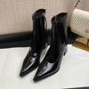 Fashion 2024 High Quality Women's Shoes Ankle Women's Boots Fashion Side Zipper Solid Office and Career Sexy Pointed Toe Shoes for Women