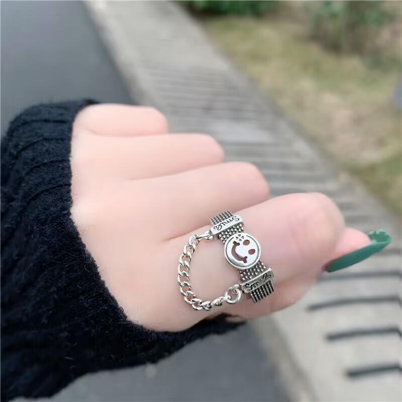 Посеребренное многослойное крестообразное открытое кольцо в европейском и американском стиле для женщин