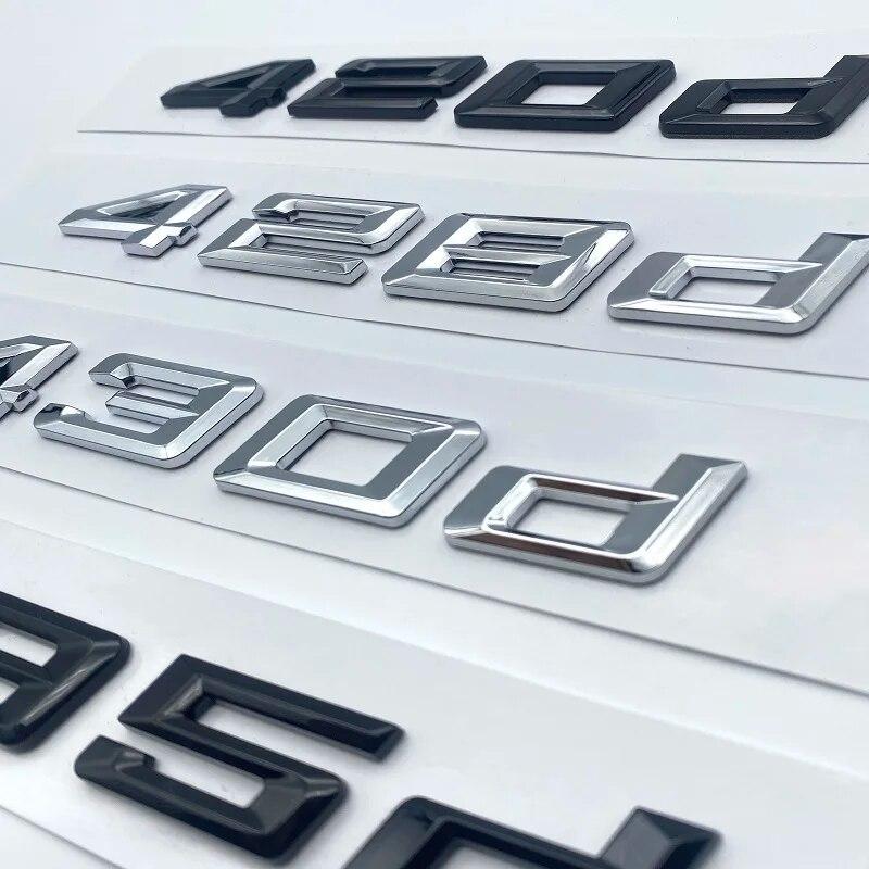 New Numbers Letters 420d 428d 430d 435d 440d ABS Emblem for BMW 4 Series F32 F33 F36 G22 G23 Car Trunk Nameplate Logo Sticker