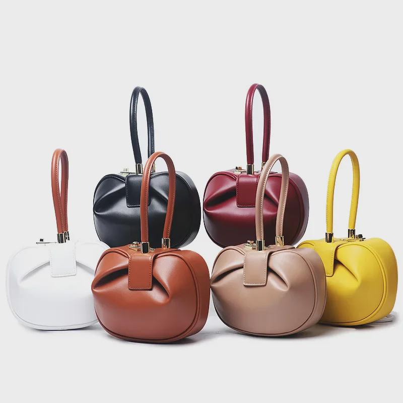 Niche 2022 Женская сумка для пельменей из натуральной кожи - Модная сумка для вонтон из коровьей кожи