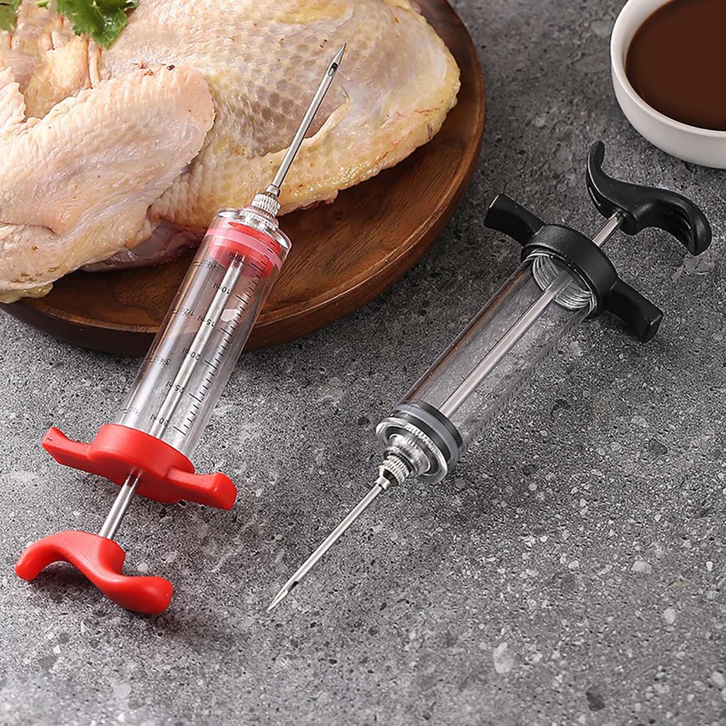Kitchen Seasoning Syringe Turkey Needle Marinade Syringe Barbecue Syringe Baking Tool Injection Needle