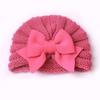 Autumn and winter children's warm knitted hat, baby bow Indian hat, baby wool hat