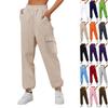 Women's Fashion Sport Solid Color Pocket Casual Sweatpants Pants