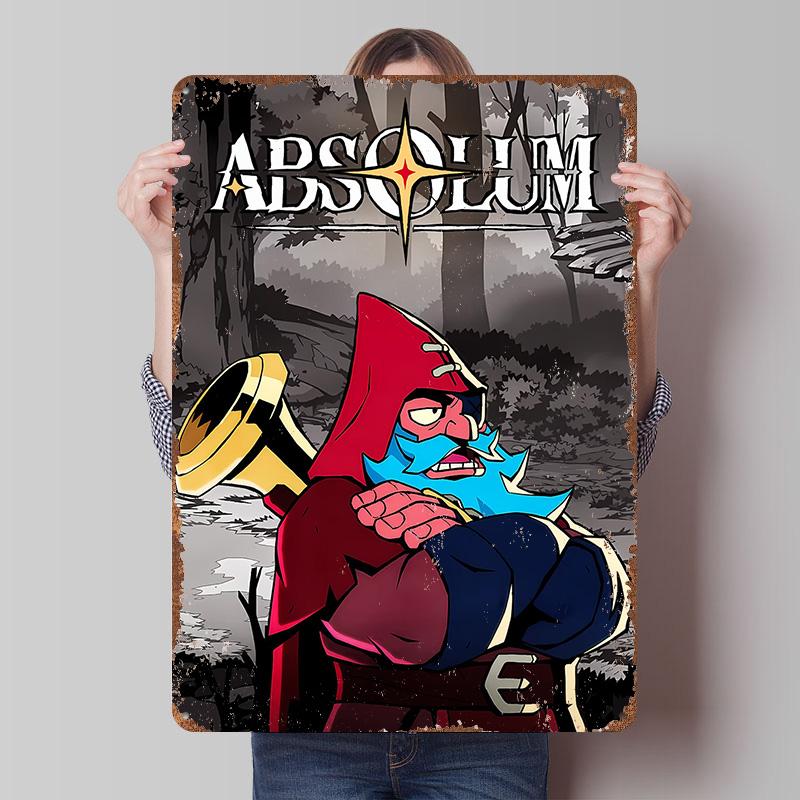 Absolum Game Character Tinplate Poster Customized Wall Art Vintage Retro Metal Signs for Decoration At Home Decor Items Man Cave