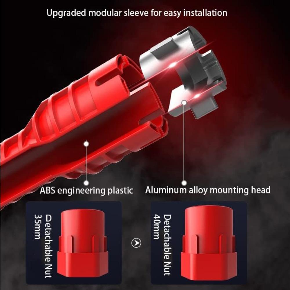 8 In 1 Multifunctional Sink Bathroom Wrench,Plumbing Installation Tool Household Water Pipe Faucet Washing Basin Corner Valve Sink Repair Removal Tool