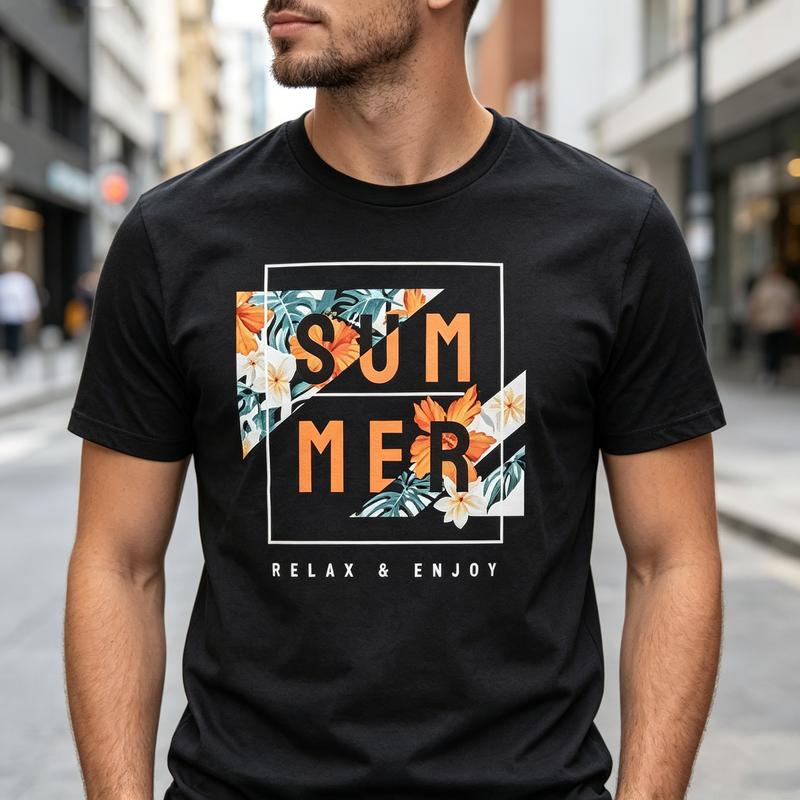Summer Floral Graphic T Shirt Unisex Unisex Cotton Short Sleeve Casual Beach Vacation Top Oversized T Shirt Y2k Accessories