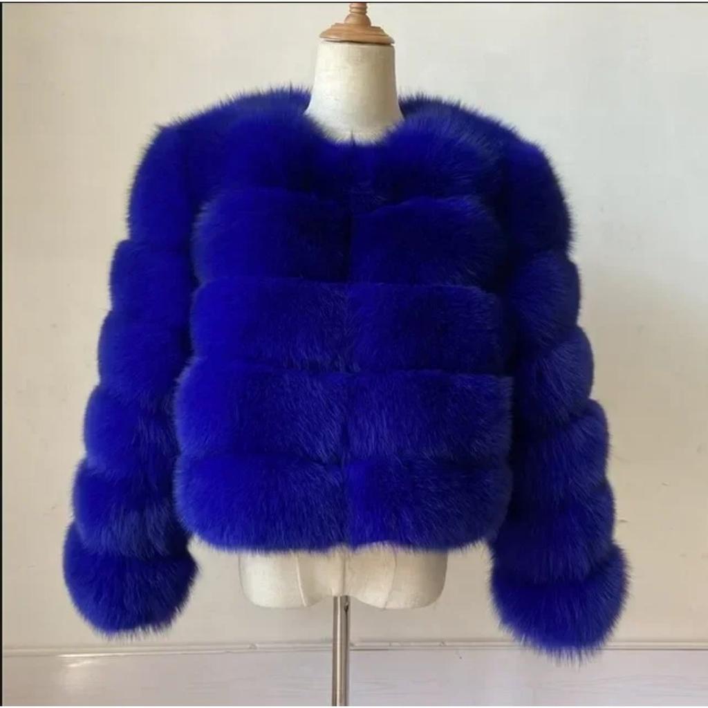 Women Autumn Winter Imitation Fox Fur Faux Fur Coat Women's Short Long Sleeve Fur Artificial Fur Coat