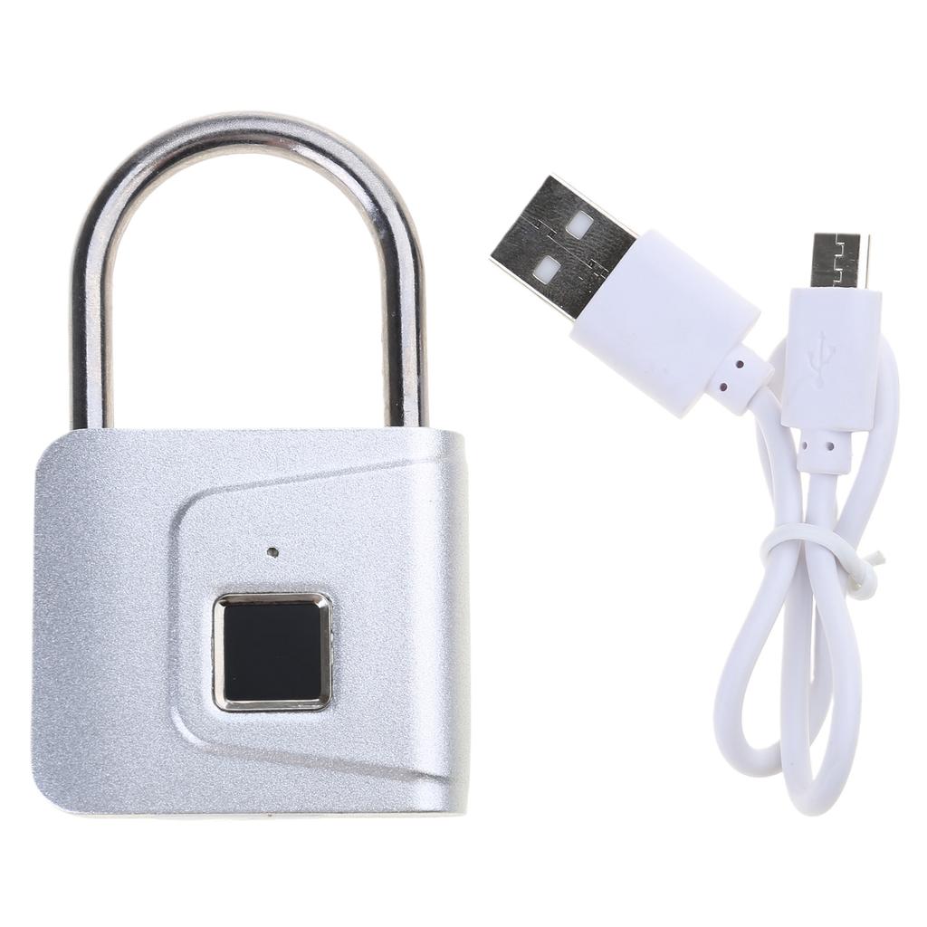 Биометрический навесной замок с отпечатком пальца, бесключевой замок, среднего размера, цифровой замок с отпечатком пальца, подходит для шкафчика в спортзале и использования на открытом воздухе