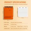 A7 Loose-leaf Notebook PU Leather Mini Journal Durable Note Pad  Travel