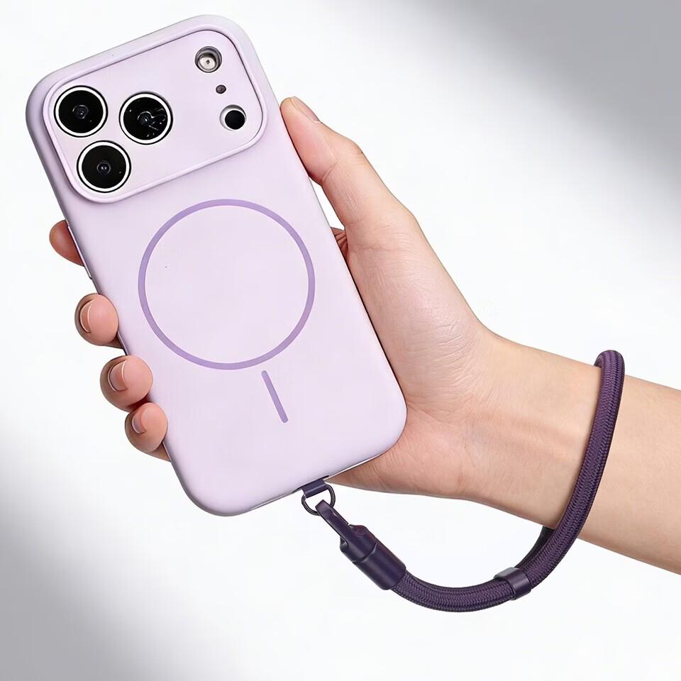 Sihuanke Adjustable Wrist Strap Phone Lanyard Short Hanging Rope Anti-Lost Carrying Accessory with Pad Clip Pendant Lock Wrist Strap - Purple