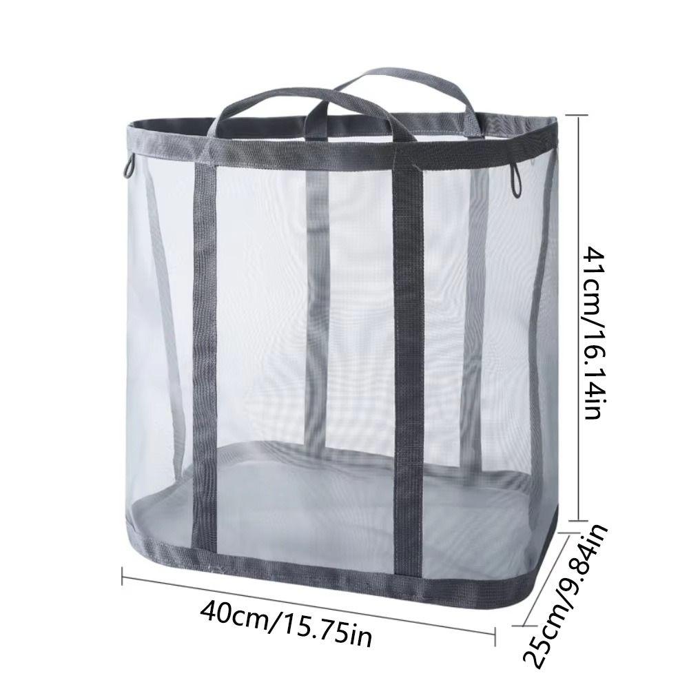 with Handle Dirty Clothes Organizer Wall Mounted Mesh Laundry Hamper  Household