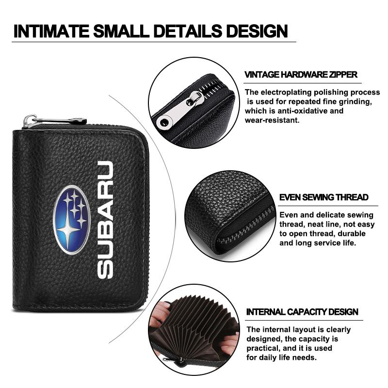 Кошелек из натуральной кожи для водительского удостоверения, ID-карты, банковских карт для Subaru Forester Impreza Outback Legacy Tribecacar WRC XV