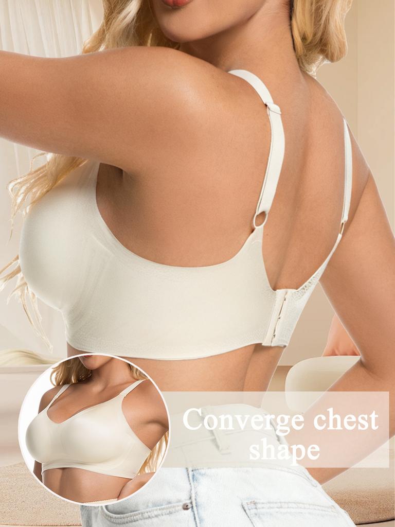 Женский беспроводной бесшовный бюстгальтер пуш-ап, бюстгальтер с полной поддержкой и комфортом, с регулируемыми бретелями и застежкой сзади, для повседневной носки, для всех размеров чашек