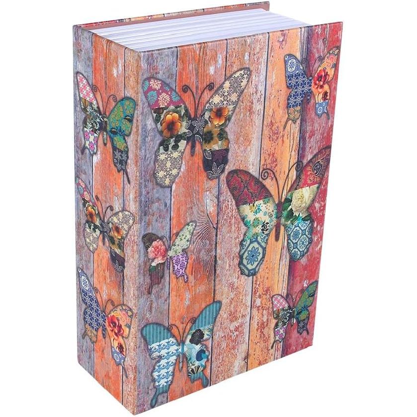 Book Safe Box with Key Lock - Durably Dictionary-Style Security Storage for Valuables - Discreet Cash, Jewelry, and Document Safe for Home, Office,