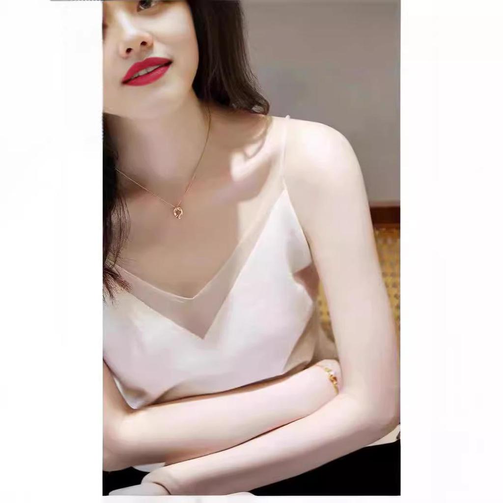 Изысканный женский сетчатый топ-майка с V-образным вырезом и красивым дизайном спины