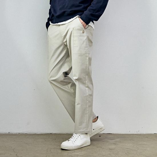 Out Pocket Straight Fit E-BAND Pants CXS24SWPT206 BEI