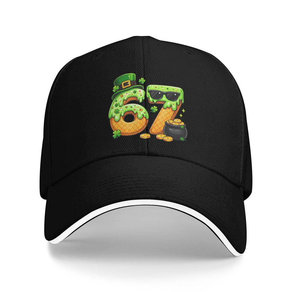 Summer Boys St Patricks Day 6 7 Six Seven 67 Shamrock Baseball Cap Running Hippie Streetwear Print Trucker Hat Baseball Caps