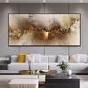 Абстрактная картина маслом серо-желтое облако фреска для украшения гостиной холст современное искусство плакат и печать без рамки