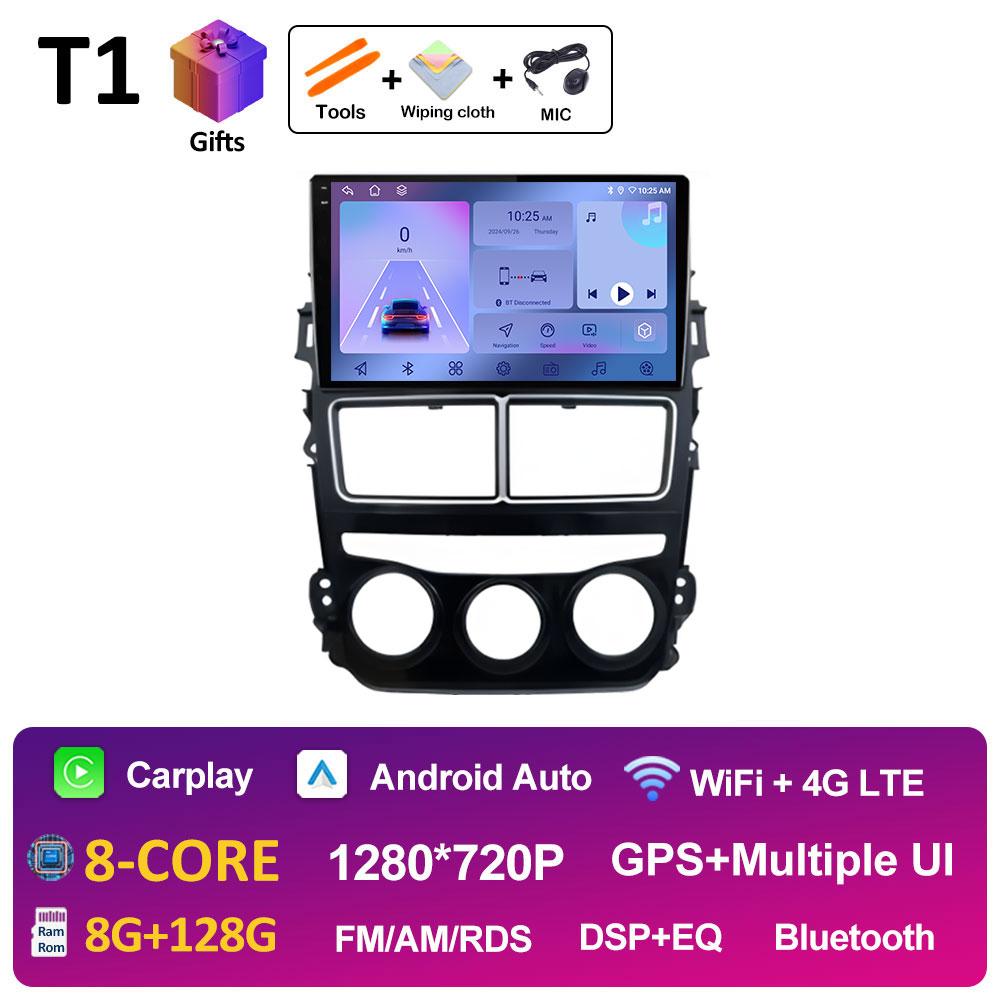 Беспроводной CarPlay Smart System для Toyota Vios Yaris 2018 2019 2020 Android Auto GPS Навигация QLED IPS Экран WIFI Авто Инструменты