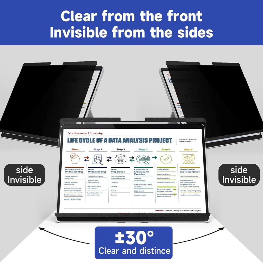 Magnetic Privacy Screen for Microsoft Surface Pro 9 2022 / Surface Pro 8 2021 / Surface Pro X, Surface Pro Privacy Filter 13 Inch Screen Protector