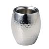 Yamaco Stainless Steel Hammered Sake Barrel 29082 Double-Layer Cup, Shape,