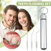 Flosser Oral Care Keychain Holder Tooth Pick Stainless Steel Toothpick Set Toothpick Pocket Set