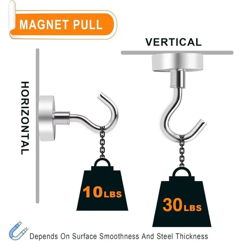ZEXEF Универсальные магнитные крючки для хранения Сильные магнитные крючки Прочные решения для подвешивания для кухни, ванной комнаты, крючки для хранения ключей