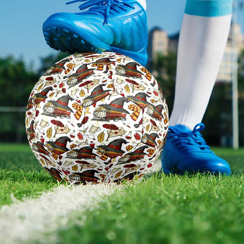 Fantasy film Print Size 5 Soccer Ball, PU Wear Resistant Football for Match Training and Daily Practice, Birthday Gift for Soccer Fans