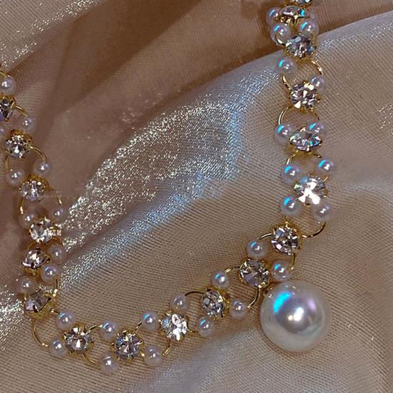 Женское колье-колье из искусственного жемчуга, короткие регулируемые удлиненные, роскошные полированные женские украшения на шею, ювелирные изделия, женский кулон для выпускного вечера