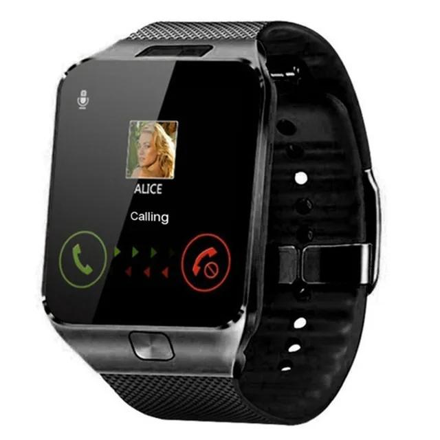 Цифровой сенсорный экран Смарт-часы Браслет Камера Bluetooth Наручные часы SIM-карта Поддержка смарт-часов Ios Android Телефоны