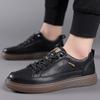 High Quality Men Casual Leather Vulcanized Shoes Outdoor Waterproof Flat Designer Walking Shoes 2024 Comfy Casual Shoes