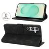 For Samsung Galaxy S25+ Wallet Case Double Folded Edge Skin Touch PU Leather Flip Phone Cover