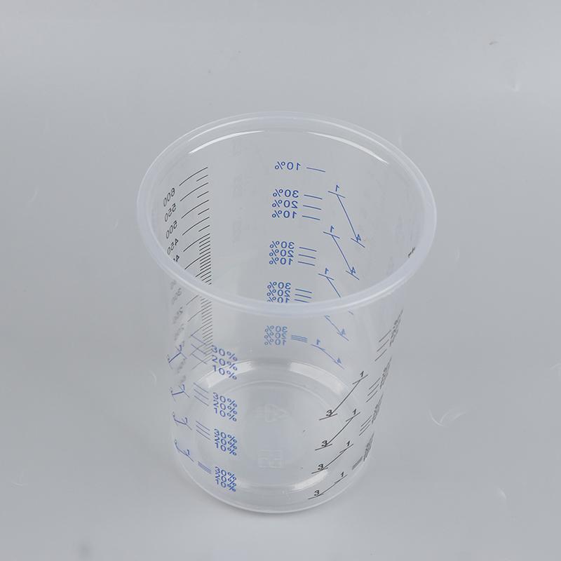 10/50pcs Paint Mixing Calibrated Cup Plastic Paint Mixing Cups 600ml Mixing Pots