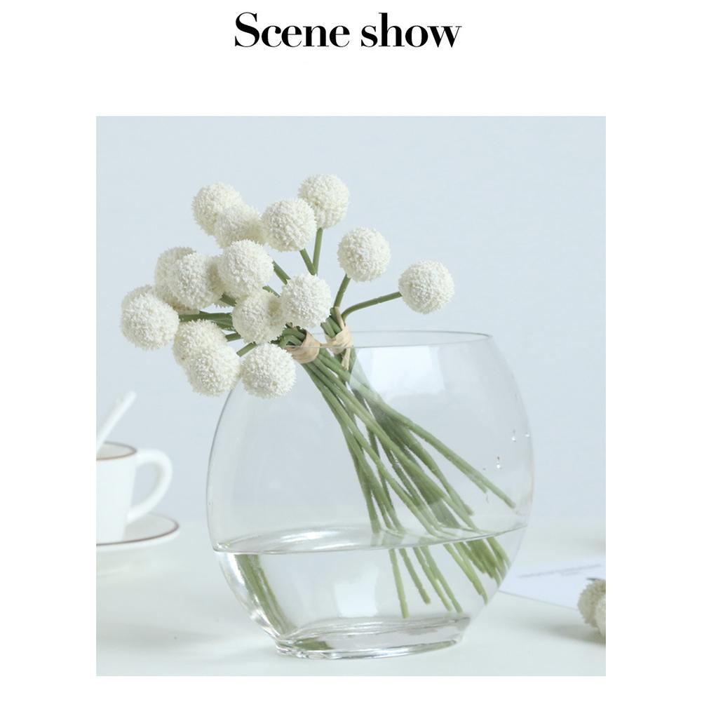 1 Bunch Artificial  Ball  Chrysanthemum, 9-head Solid Color Simulated Flowers Multi-color Optional, Home Indoor Fake Plants Ornaments