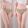 8 Pcs Seamless Underwear for Women No Show Ice Silk Hipster Panties Wave Edge Invisible Triangle Briefs