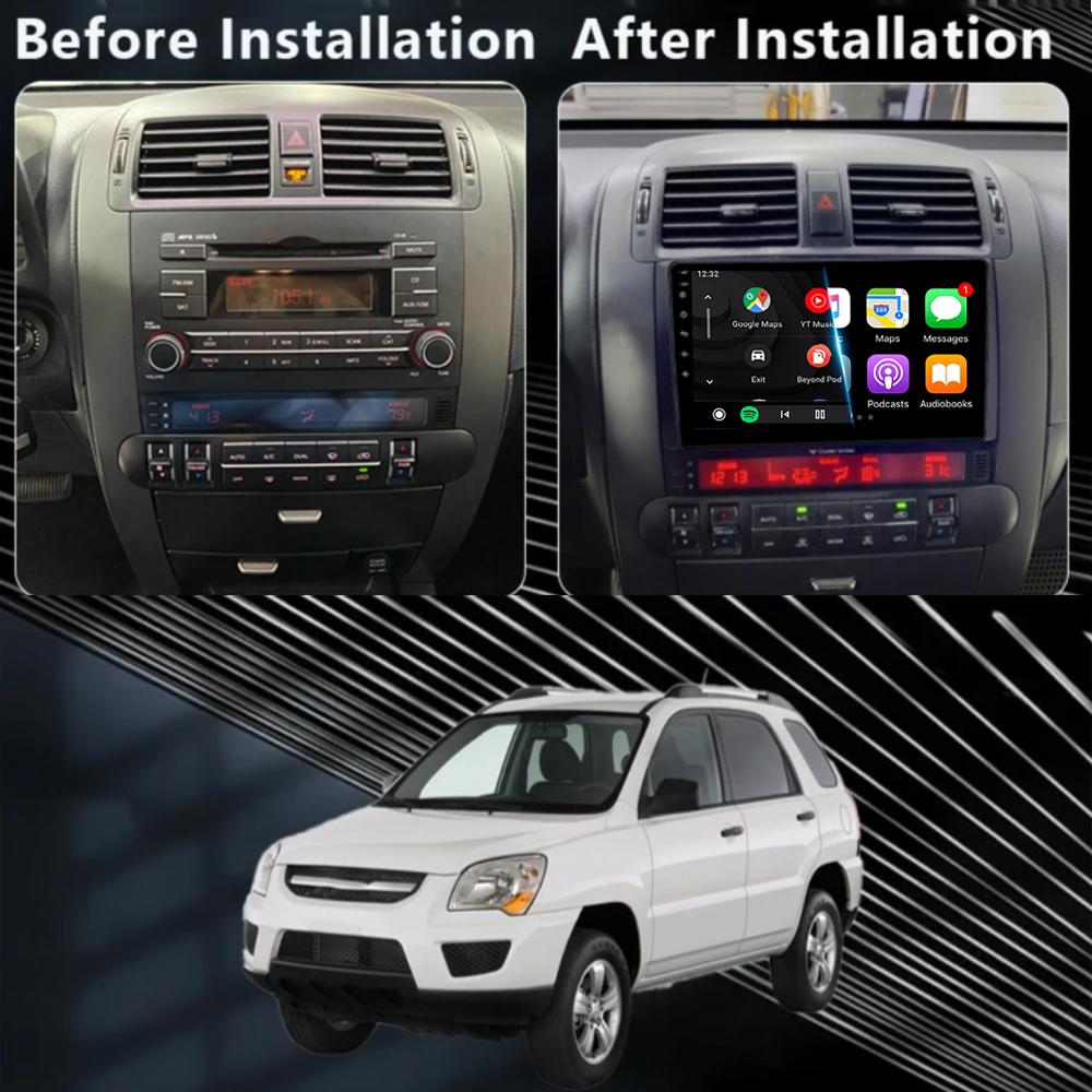 Автомобильное радио Android 14 Carplay для Kia Borrego Mohave 2008 2009 - 2015 Навигация GPS Мультимедийный проигрыватель стерео WiF+4G 360 Камера BT