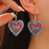 Серьги-капли в виде граффити ко Дню святого Валентина для женщин