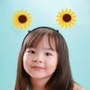 Обруч для волос с декором в виде подсолнечника, весенний дизайн, противоскользящая повязка на голову с зубцами для детей и взрослых, пластиковая легкая повязка на голову