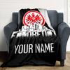 Name Custom Eintracht Frankfurt Print Flannel Blanket High Quality Warm Comfortable Cover for All Seasons Perfect for Gifts Home Decor