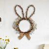 2 шт. Плетеная проволочная гирлянда-кролик, персонализированная, с цветами, пасхальная спираль, 2 шт./лот, кролик, для улицы, 2 шт./набор, металл и декор