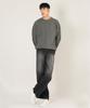 SALON DE SEOUL Unisex Washed Semi-Wide Denim Pants - Black