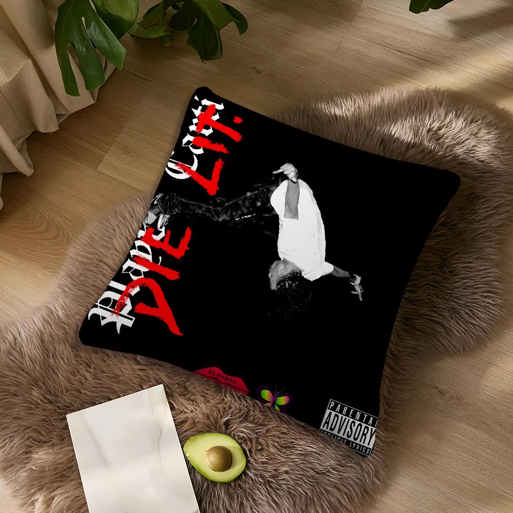 Рэпер Playboi Carti Музыка Whole Lotta Red Для Спальни Машины Кофейни Комнаты Мягкий и Гостиной Дивана Декоративная Наволочка Ca
